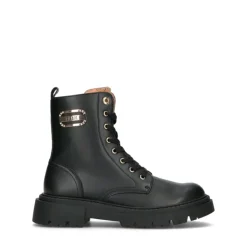 Anfibi 1A Classe Alviero Martini Neri con Inserto Geo Beige e Targhetta Logata 2022