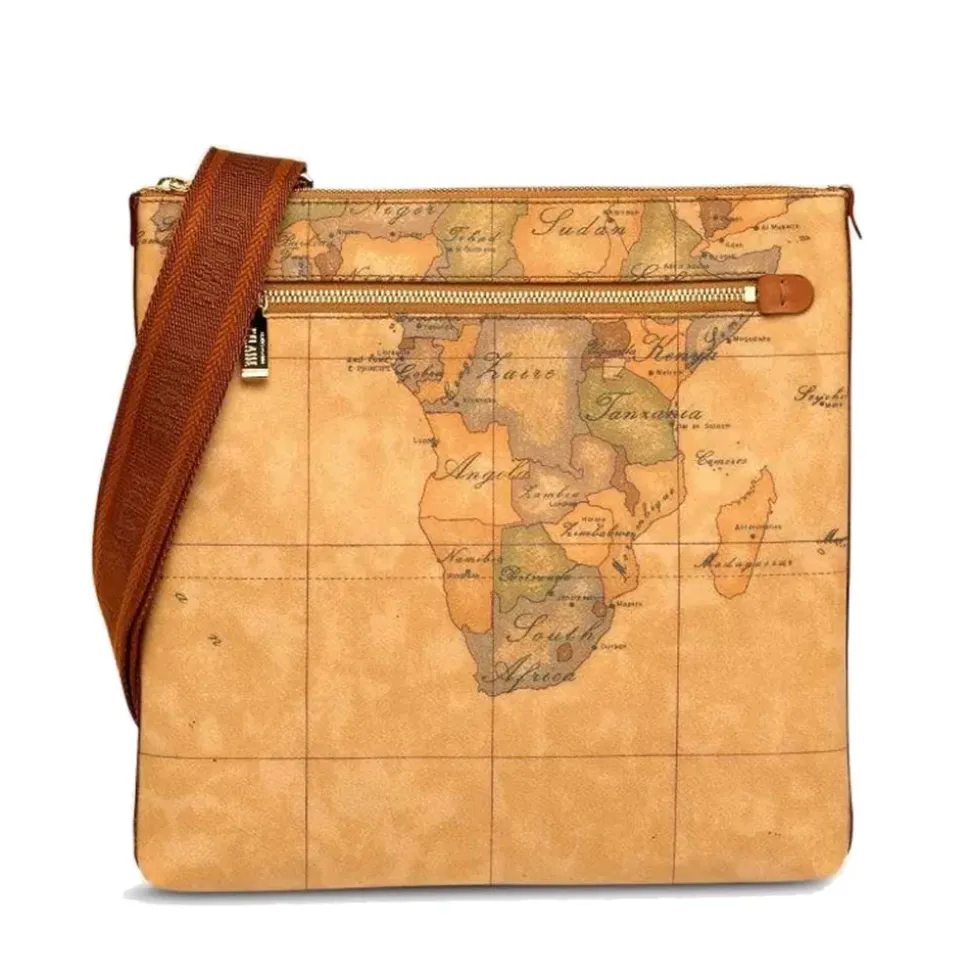 Bandoliera Grande a Tracolla 1A Classe Alviero Martini stampa Geo Classic D084