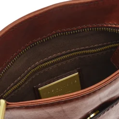 Bandoliera Uomo THE BRIDGE linea Story in Pelle Marrone