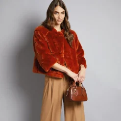 Bauletto Donna Mini THE BRIDGE linea Daphne in Pelle Marrone