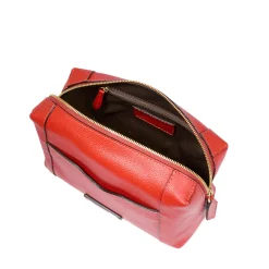 Beauty Case THE BRIDGE linea Gemma Travel in Pelle Arancio Bruciato