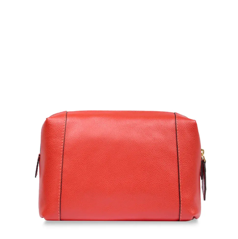 Beauty Case THE BRIDGE linea Gemma Travel in Pelle Arancio Bruciato