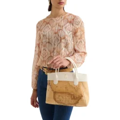 Borsa a Mano 1A Classe Alviero Martini linea Heritage Geo colore Geo Classic e Avorio LC14