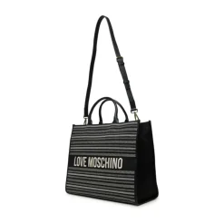 Borsa a Mano con Tracolla LOVE MOSCHINO in Canvas Nera