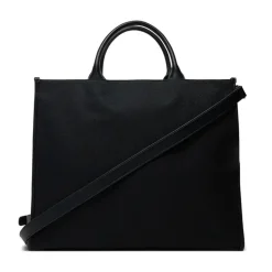 Borsa a Mano con Tracolla LOVE MOSCHINO in Canvas Nera