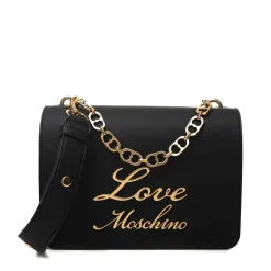 Borsa a Mano con Tracolla LOVE MOSCHINO linea Lovely Chain colore Nero