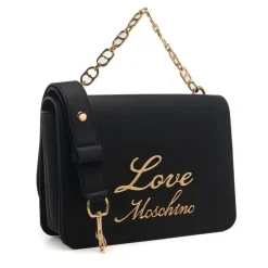 Borsa a Mano con Tracolla LOVE MOSCHINO linea Lovely Chain colore Nero