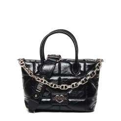Borsa a Mano LOVE MOSCHINO linea Geometric Quilted Trapuntato Nero