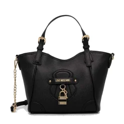 Borsa a Mano LOVE MOSCHINO linea Padlock colore Nero