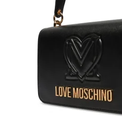 Borsa a Spalla con Tracolla LOVE MOSCHINO in Pelle Nera