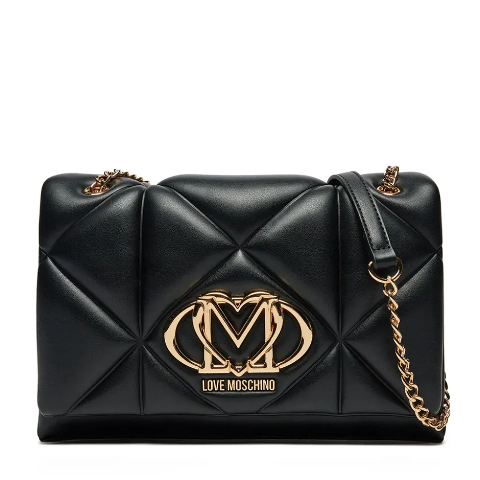 Borsa a Spalla e a Tracolla Trapuntata LOVE MOSCHINO linea Embossed Nera