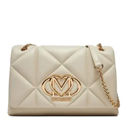Borsa a Spalla e a Tracolla Trapuntata LOVE MOSCHINO linea Embossed Avorio