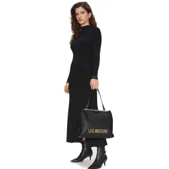 Borsa a Spalla LOVE MOSCHINO linea Lettering Logo Nero
