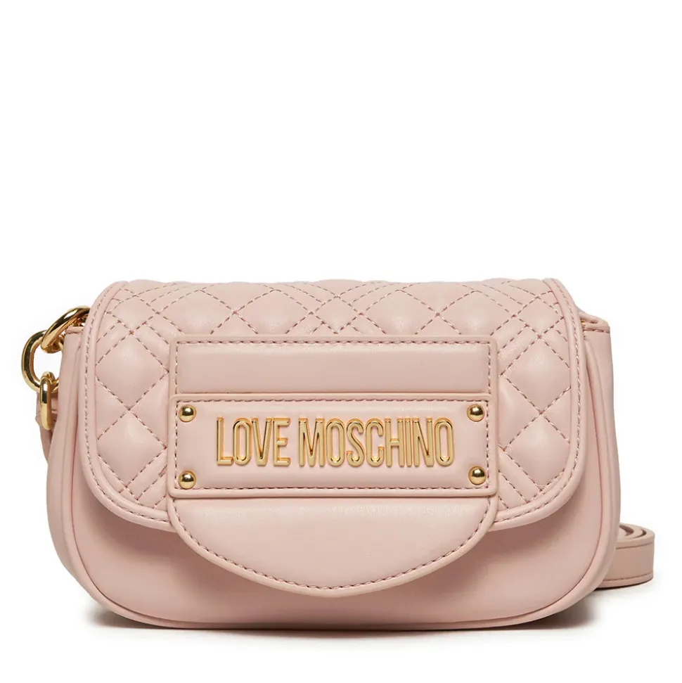 Borsa a Tracolla LOVE MOSCHINO linea Quilted Tab Cipria