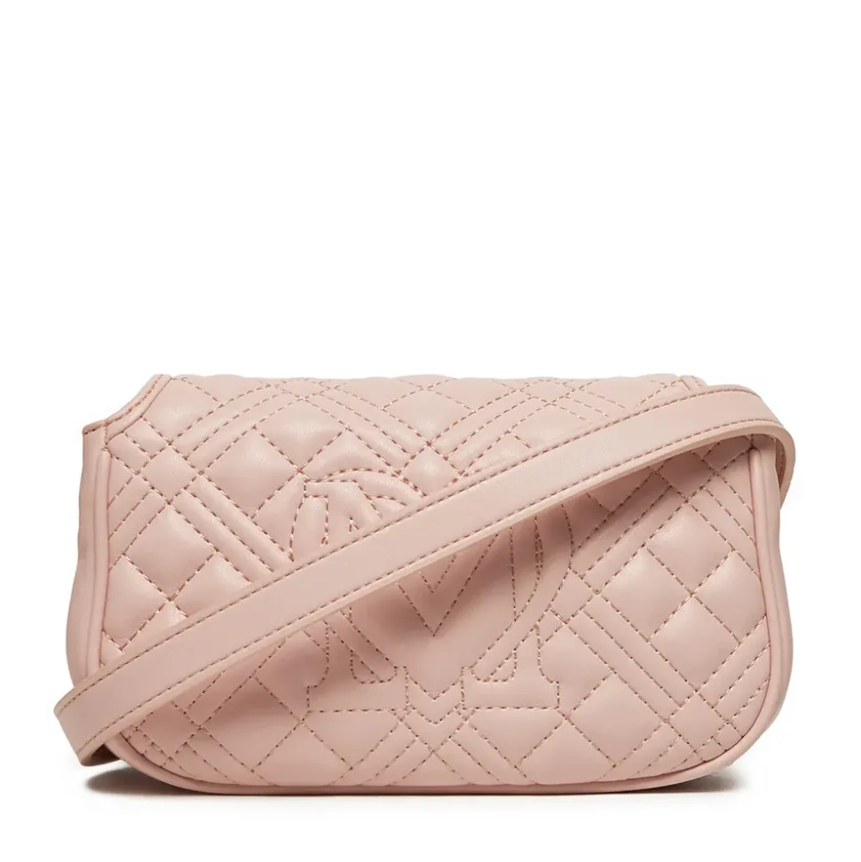 Borsa a Tracolla LOVE MOSCHINO linea Quilted Tab Cipria