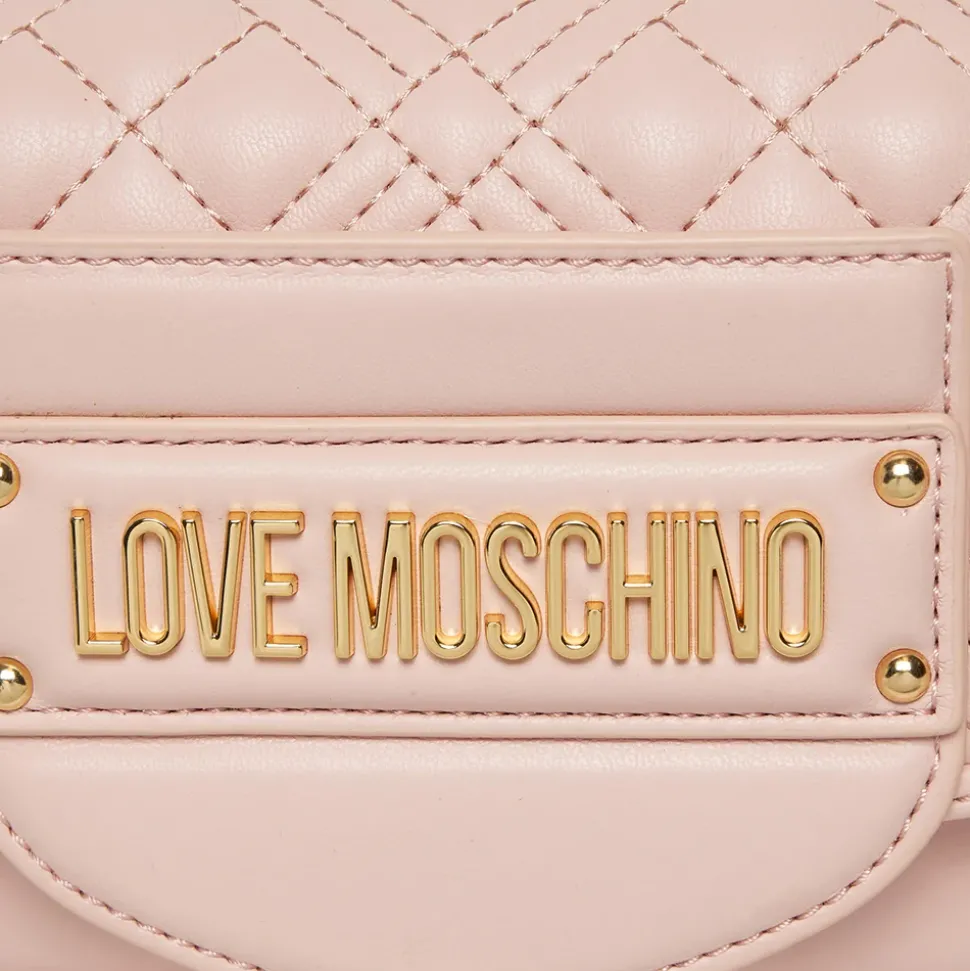 Borsa a Tracolla LOVE MOSCHINO linea Quilted Tab Cipria