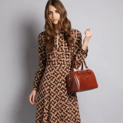 Borsa Donna a Bauletto a Mano THE BRIDGE in Pelle Marrone linea Story