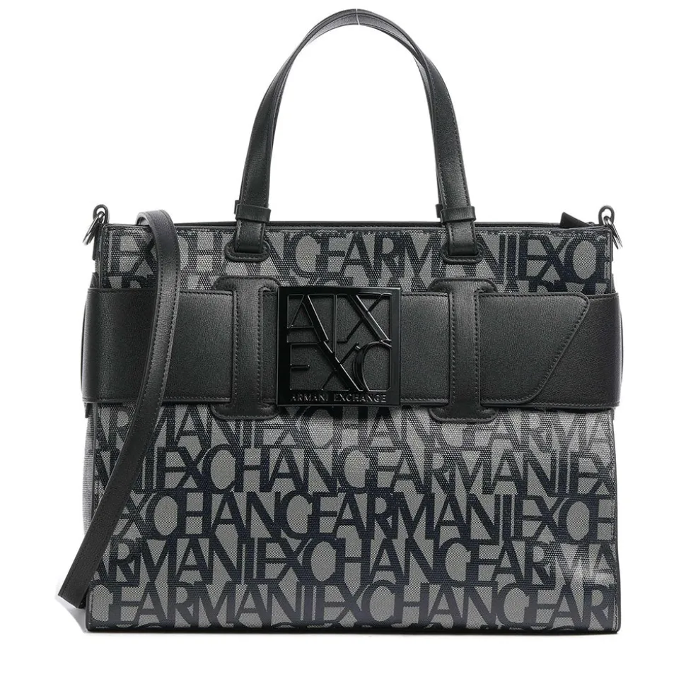 Borsa Donna a Mano ARMANI EXCHANGE colore Beige - Black Misura Grande