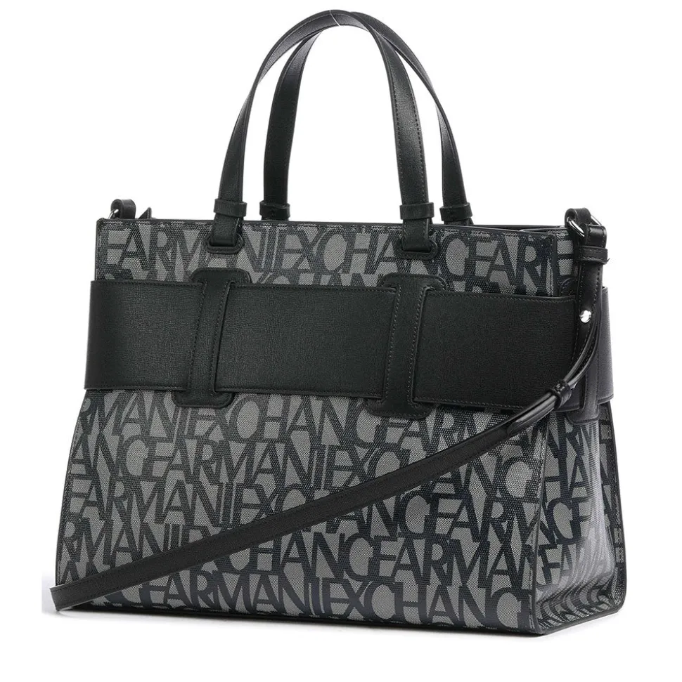 Borsa Donna a Mano ARMANI EXCHANGE colore Beige - Black Misura Grande