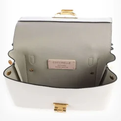 Borsa Donna a Mano COCCINELLE in Pelle Linea Arlettis Signature Small colore Brillant White