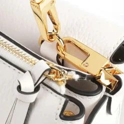 Borsa Donna a Mano COCCINELLE in Pelle Linea Arlettis Signature Small colore Brillant White