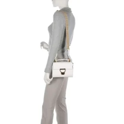 Borsa Donna a Mano COCCINELLE in Pelle Linea Arlettis Signature Small colore Brillant White