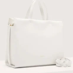 Borsa Donna a Mano COCCINELLE in Pelle linea Boheme Large colore Brillant White