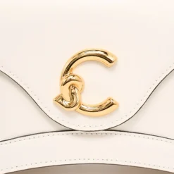 Borsa Donna a Mano COCCINELLE in Pelle linea C-Me Calf Cocker Small Colore Blanco