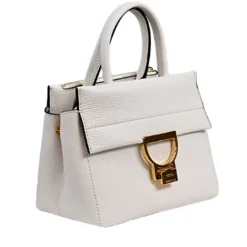 Borsa Donna a Mano COCCINELLE in Pelle linea Arlettis Colore Blanco Misura Piccola