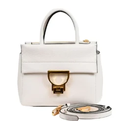 Borsa Donna a Mano COCCINELLE in Pelle linea Arlettis Colore Blanco Misura Piccola