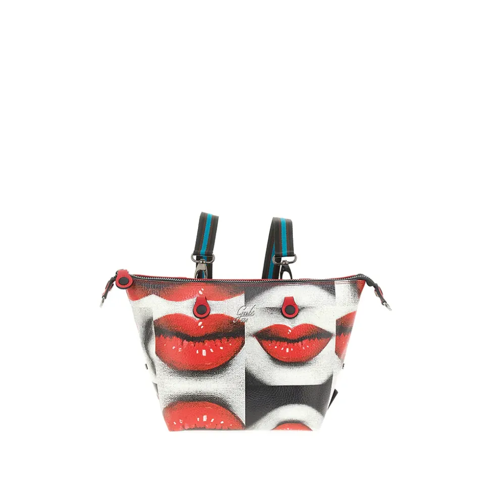 Borsa Donna a Mano con Tracolla GABS G3 PLUS Medium in Pelle stampa Baci