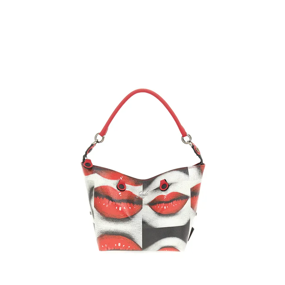 Borsa Donna a Mano con Tracolla GABS G3 PLUS Medium in Pelle stampa Baci