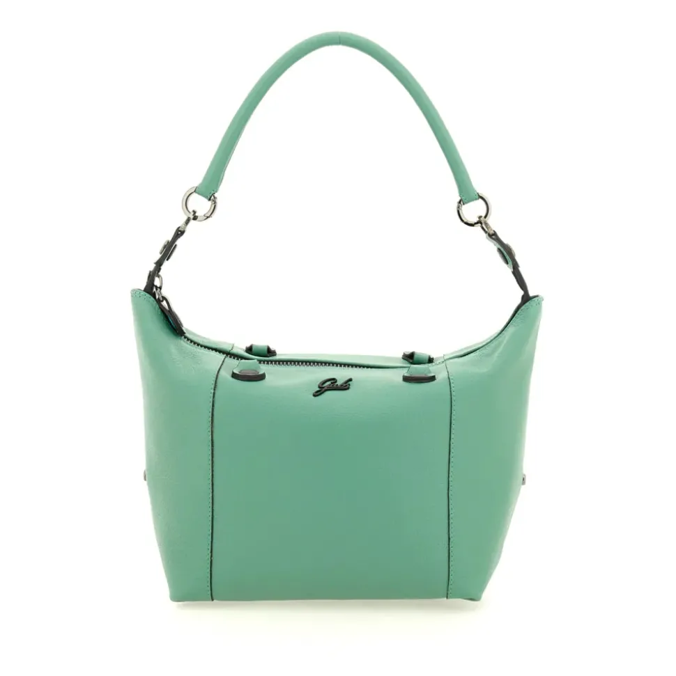 Borsa Donna a Mano con Tracolla GABS G3 PLUS Medium in Pelle Martellata Verde Filodendro