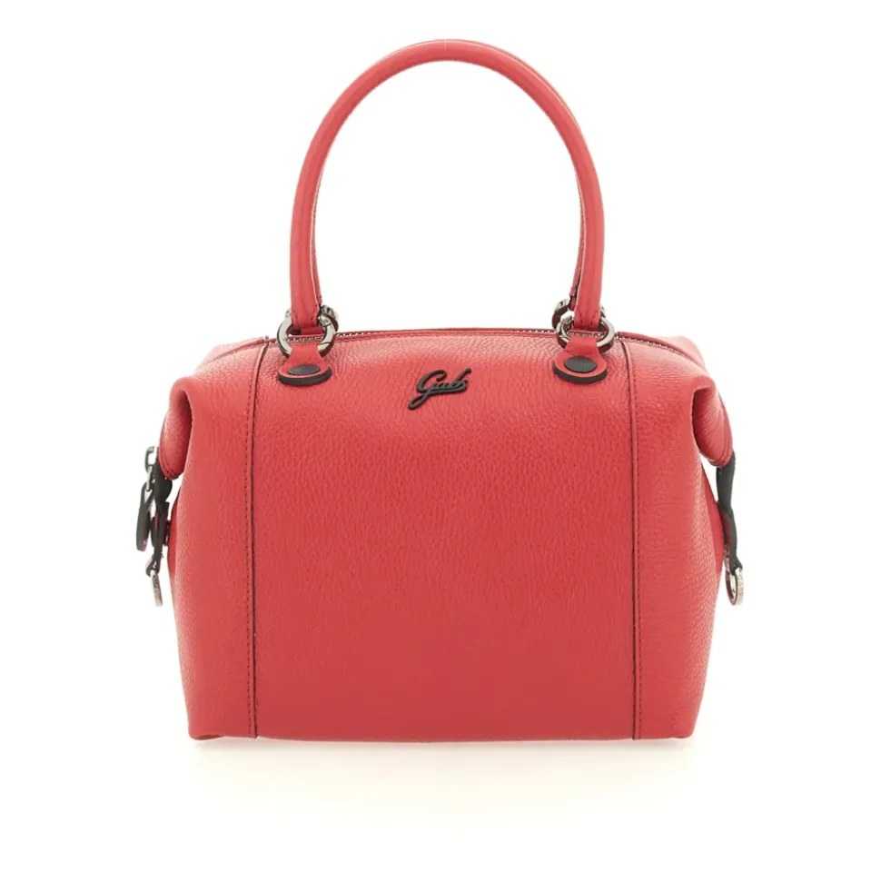 Borsa Donna a Mano con Tracolla GABS G3 PLUS Medium in Pelle Martellata Rosso Fuoco