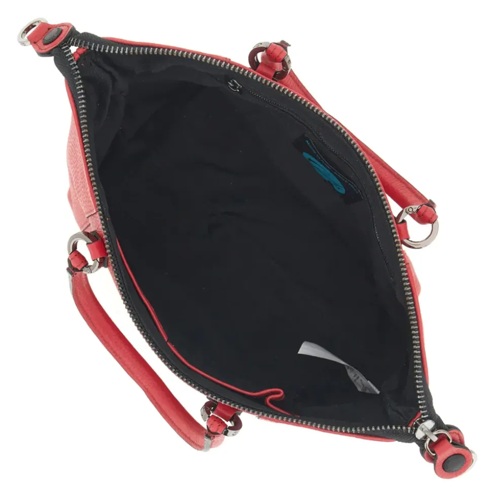 Borsa Donna a Mano con Tracolla GABS G3 PLUS Medium in Pelle Martellata Rosso Fuoco