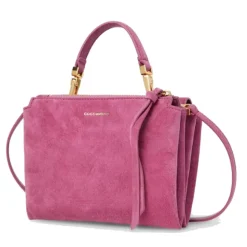 Borsa Donna a Mano con Tracolla COCCINELLE in Pelle Scamosciata Linea Arlettis colore Pulp Pink