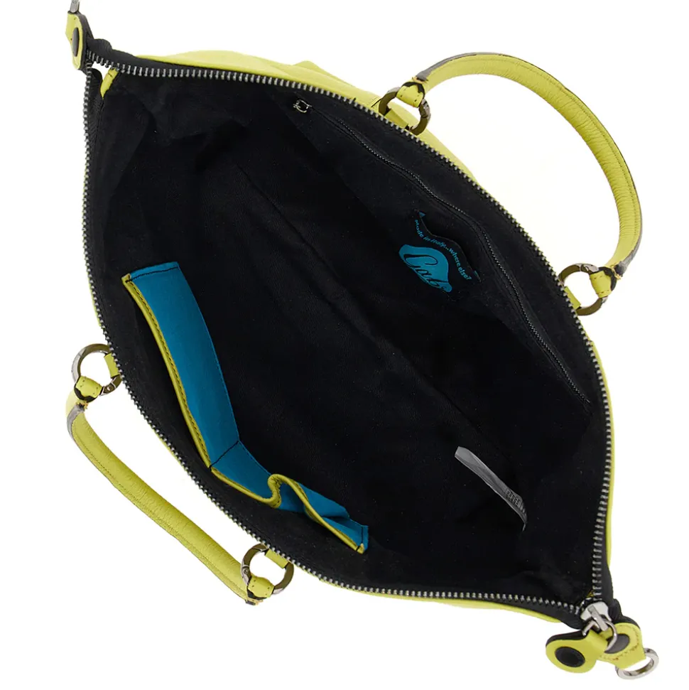 Borsa Donna a Mano con Tracolla GABS G3 PLUS Large in Pelle Martellata Verde Papiro