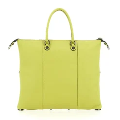 Borsa Donna a Mano con Tracolla GABS G3 PLUS Large in Pelle Martellata Verde Papiro