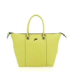 Borsa Donna a Mano con Tracolla GABS G3 PLUS Large in Pelle Martellata Verde Papiro