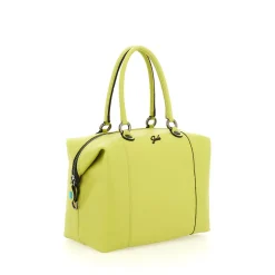 Borsa Donna a Mano con Tracolla GABS G3 PLUS Large in Pelle Martellata Verde Papiro