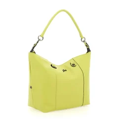 Borsa Donna a Mano con Tracolla GABS G3 PLUS Large in Pelle Martellata Verde Papiro