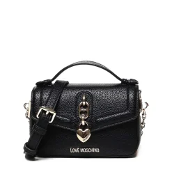 Borsa Donna a Mano con Tracolla LOVE MOSCHINO linea Chain Detail Nero