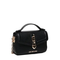 Borsa Donna a Mano con Tracolla LOVE MOSCHINO linea Chain Detail Nero