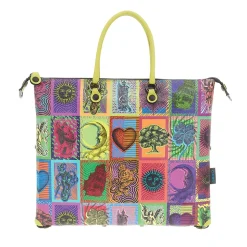 Borsa Donna a Mano con Tracolla GABS G3 PLUS Large in Pelle stampa Tarocchi