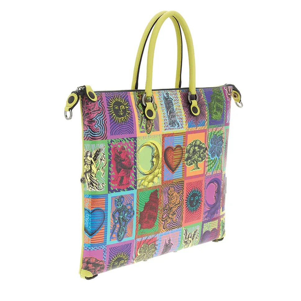 Borsa Donna a Mano con Tracolla GABS G3 PLUS Large in Pelle stampa Tarocchi