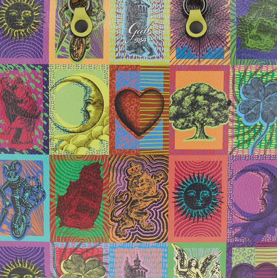 Borsa Donna a Mano con Tracolla GABS G3 PLUS Large in Pelle stampa Tarocchi