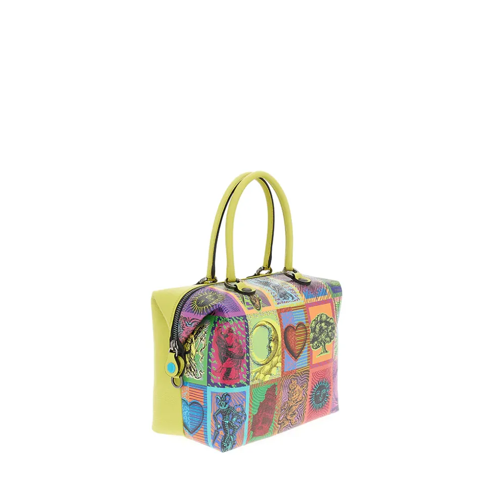 Borsa Donna a Mano con Tracolla GABS G3 PLUS Large in Pelle stampa Tarocchi
