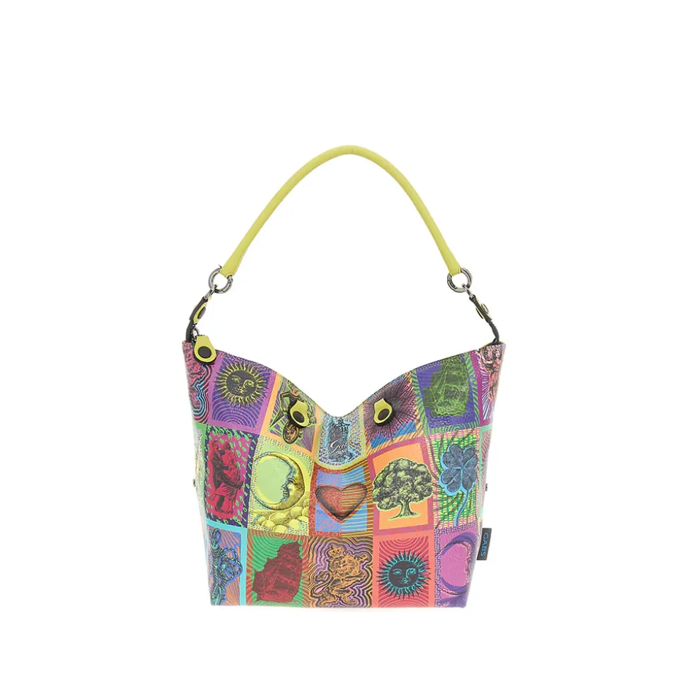 Borsa Donna a Mano con Tracolla GABS G3 PLUS Large in Pelle stampa Tarocchi