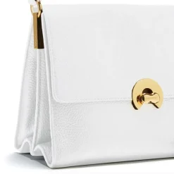 Borsa Donna a Mano con Tracolla COCCINELLE linea Binxie in Pelle Brillant White
