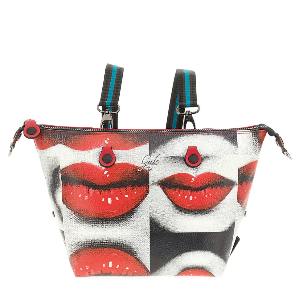 Borsa Donna a Mano con Tracolla GABS G3 PLUS Large in Pelle stampa Baci